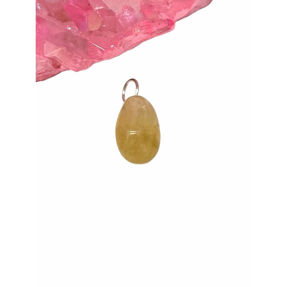 Citrine Necklace Pendant Mini Charm Dainty Stone Crystal